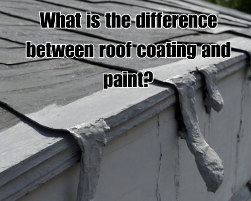 a roof being coated