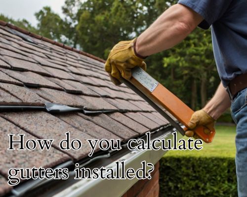 gutter installation by a roofer