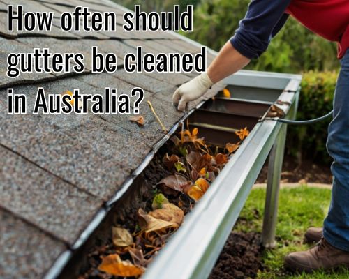 Professional cleaning roof gutters.